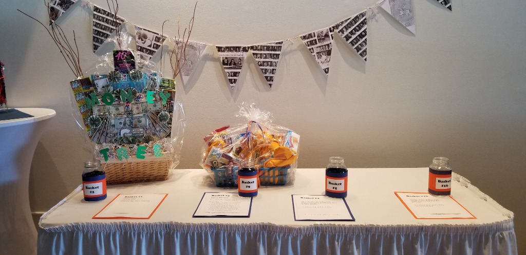 staging raffle baskets, for our Scholarship fund